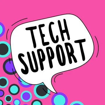 Sign displaying Tech Support. Conceptual photo Assisting individuals who are Stock Illustration