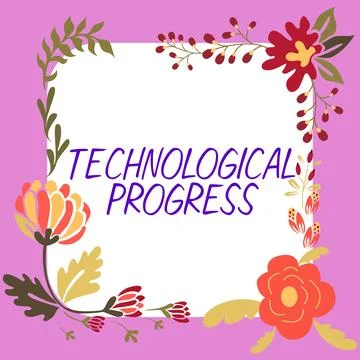 Sign displaying Technological Progress. Business idea overall Process of Illustrazione stock