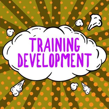 Sign displaying Training Development. Business concept Learn and Expand skills Stock Illustration