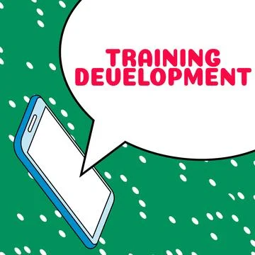 Sign displaying Training Development. Internet Concept Learn and Expand skills Stock Illustration