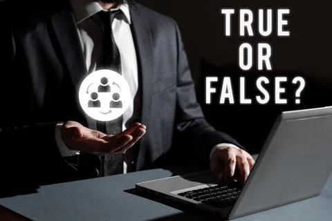 Sign displaying True Or Falsequestion. Concept meaning series of statements to Stock Photos