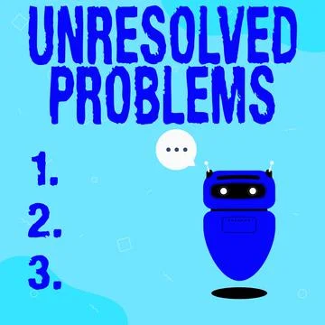 Sign displaying Unresolved Problems. Business approach those Queries no one can Stock-Illustration