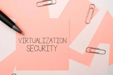 Sign displaying Virtualization Security. Business overview application of Stock Photos