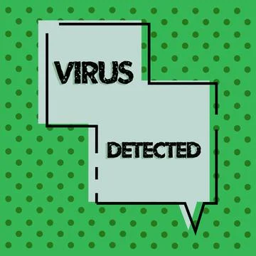 Sign displaying Virus DetectedA computer program used to prevent and remove 스톡 일러스트