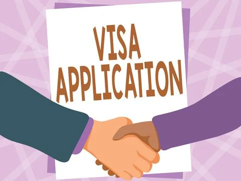 Sign displaying Visa Application. Word Written on an process of getting an entry Stock Illustration
