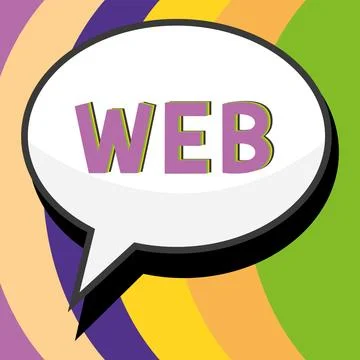 Sign displaying Web. Business overview a system of Internet servers that support 스톡 일러스트