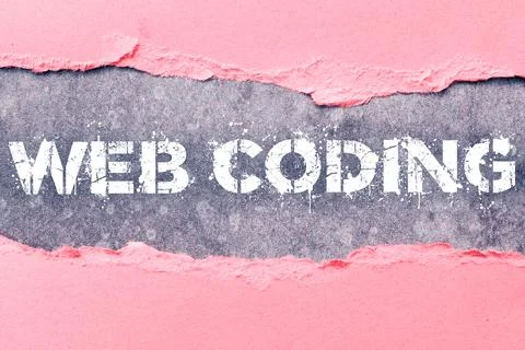 Sign displaying Web Coding. Internet Concept work involved in developing a web Stock Photos