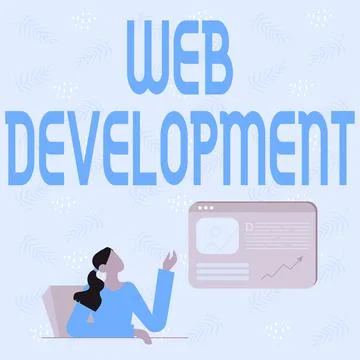 Sign displaying Web Development. Business concept dealing with developing Stock Illustration