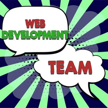 Sign displaying Web Development Team. Conceptual photo in control of all the Stock Illustration