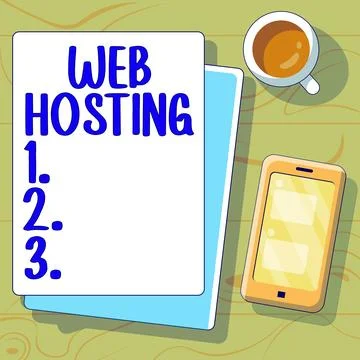 Sign displaying Web Hosting. Business concept The activity of providing storage Stock Illustration