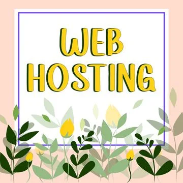 Sign displaying Web Hosting. Conceptual photo The activity of providing storage Stock Illustration
