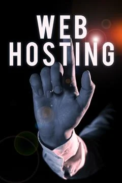 Sign displaying Web Hosting. Internet Concept The activity of providing storage Stock Photos