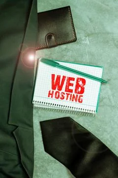Sign displaying Web Hosting. Internet Concept The activity of providing storage Stock Photos