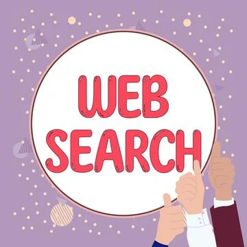 Sign displaying Web Search. Concept meaning software system designed to search イラスト素材
