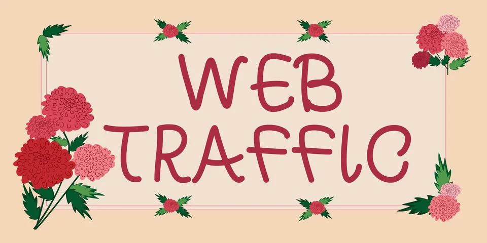 Sign displaying Web Traffic. Internet Concept Amount of data sent and received Stockillustratie
