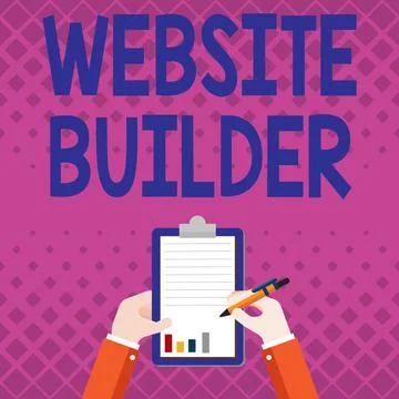 Sign displaying Website Builder. Word for Website Builder Business Associate Stock Illustration