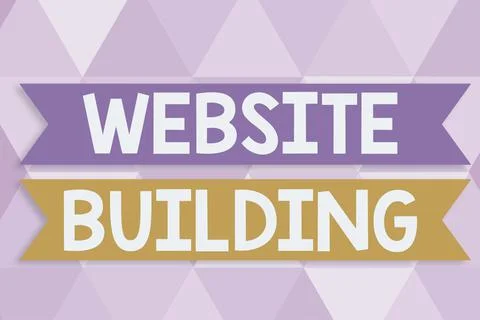 Sign displaying Website Buildingtools that typically allow the construction of Stock Illustration