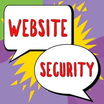 Sign displaying Website Security. Concept meaning critical component to protect Ilustração Stock