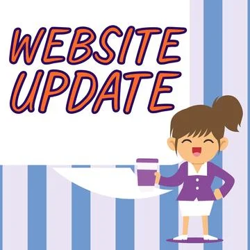 Sign displaying Website Update. Internet Concept keeping the webpage and content Stock Illustration