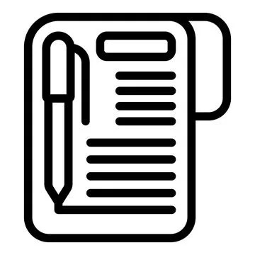 Sign document icon outline vector. Leader manager 库存插图