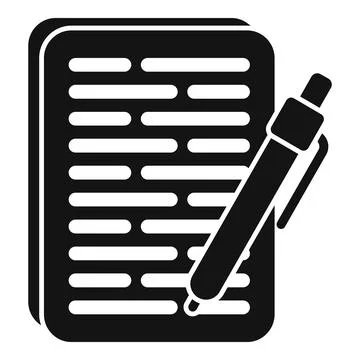 Sign document icon simple vector. Office service Illustrazione stock