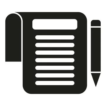 Sign document icon simple vector. Strategy future 库存插图