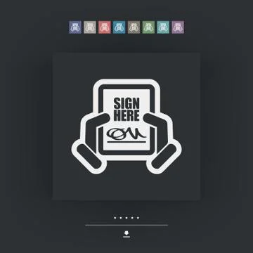 Sign on document Stock Illustration