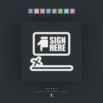 Sign on document Illustrazione stock