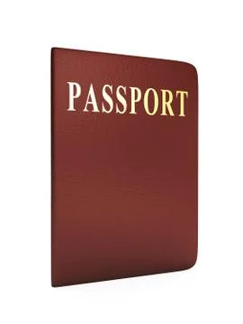 Sign the document. passport on a white background close-up Stock Illustration