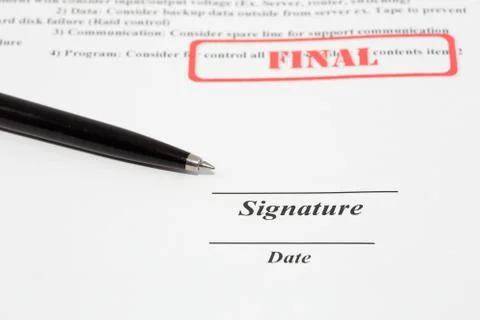 Sign document Stock Photos