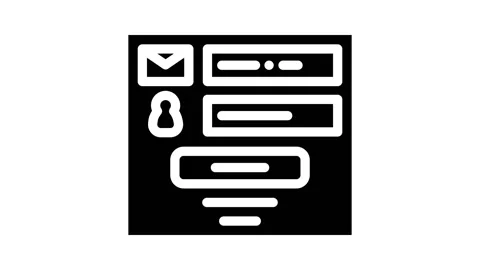 Sign up with e-mail glyph icon animation 動画素材 227102632