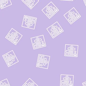 Sign up with e-mail line vector seamless pattern Illustrazione stock