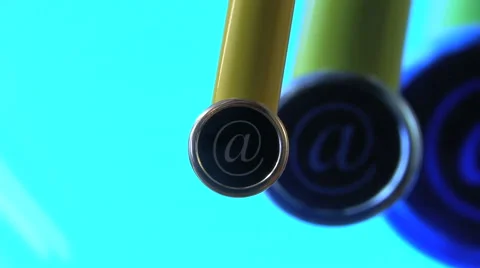 At Sign @ E-mail Symbol Series V HD Stock Footage 40713316