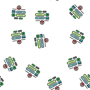 Sign up with e-mail vector seamless pattern Stock Illustration