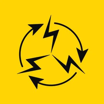 Sign of Electrical Circulation. Vector Icon Stock Illustration