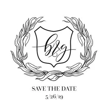 Sign element of wedding scards Stock Illustration