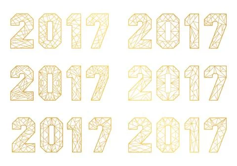 Sign elements 2017 Stock Illustration