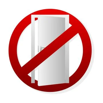 The sign "Entry and exit" is prohibited. Entry, exit. Vector illustration. Stock Illustration