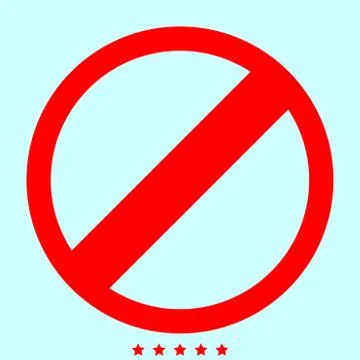 Sign entry prohibited  it is color icon . Stock Illustration