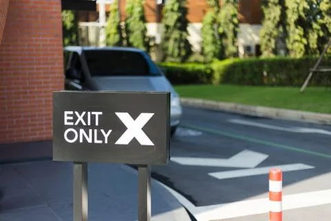 Sign of exit only Stock Photos