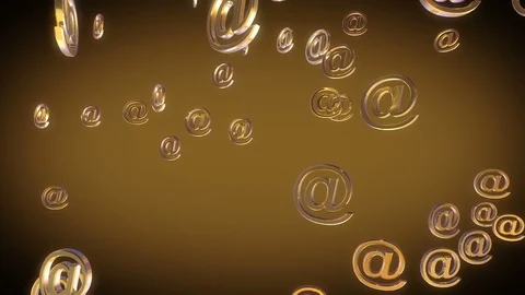 At sign falling, 3D animation Stock Footage 91014812