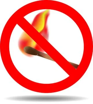 Sign of the fire ban Stock Illustration
