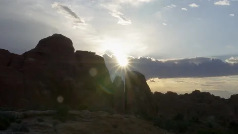 A sign in front of a mountain Stock Footage 156014086