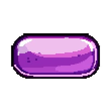 Sign glass button pixel art vector illustration Stock Illustration