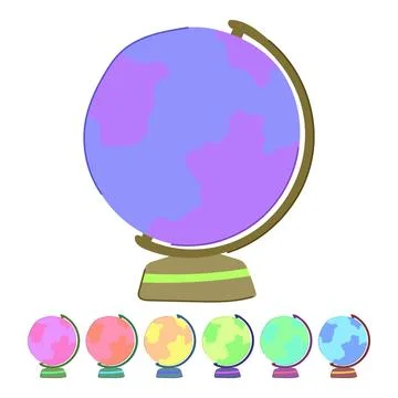 Sign globe vector cartoon graphic Stock Illustration