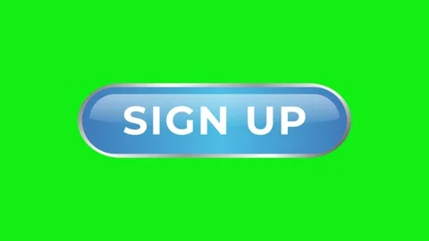 Sign Up Glossy Web Button Design Animation on Green Background Stock Footage 248909071