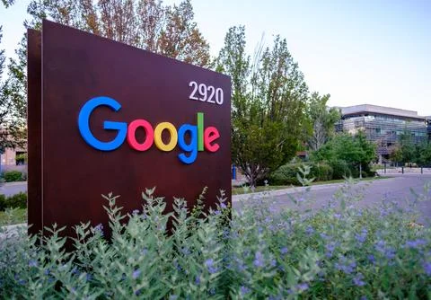 Sign For The Google Campus In Boulder Stock Photos