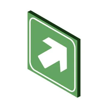 Sign guide arrow. Vector illustration in trendy Isometric style. EPS 10 Stock Illustration