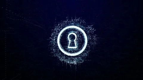 Sign Hacking icon consisting of interactive digit and symbol Stock Footage 85965822