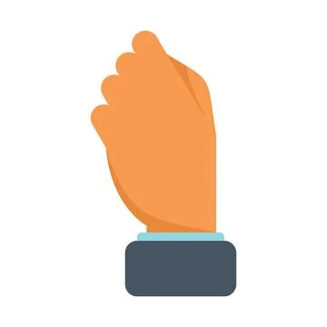 Sign hand icon flat vector. Arm gesture Stock Illustration